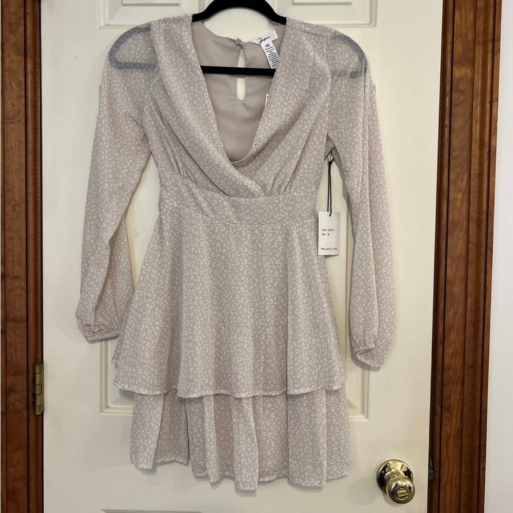 NWT T.J. Maxx Longsleeve Leopard Dress XS